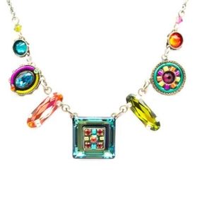 Firefly "La Dolce Vita" multi-color mosaic necklace and earrings